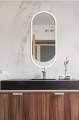 Lustro Owalne Hola White w białej ramie MDF 2