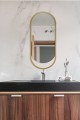 Lustro Owalne Hola Gold w złotej ramie MDF 2