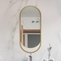 Lustro Owalne Hola Gold w złotej ramie MDF 1