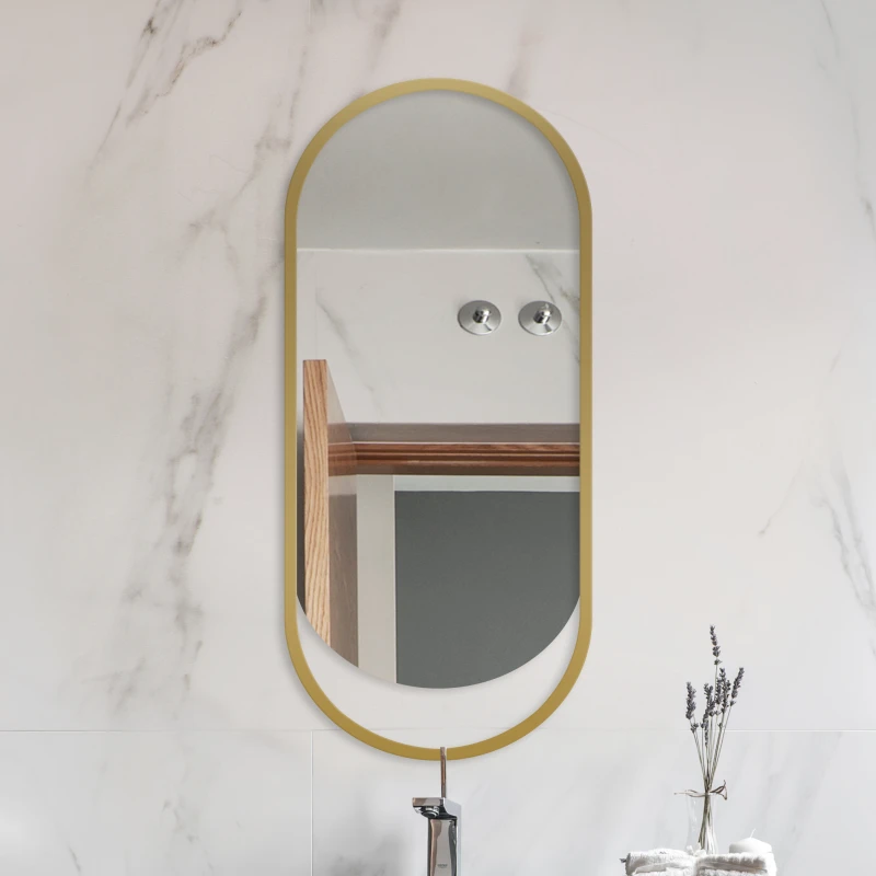 Lustro Owalne Hola Gold w złotej ramie MDF .jpg