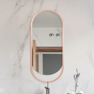 Lustro Owalne Hola Copper w miedzianej ramie MDF