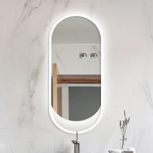 Lustro Owalne Hola White z podświetleniem LED