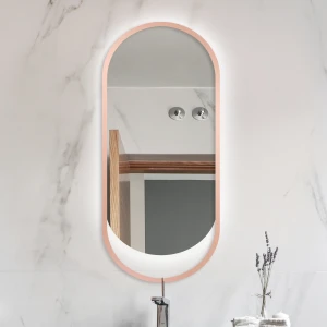 Lustro Owalne Hola Copper z podświetleniem LED