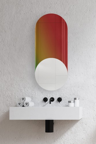 Lustro okrągłe Valentina Rainbow