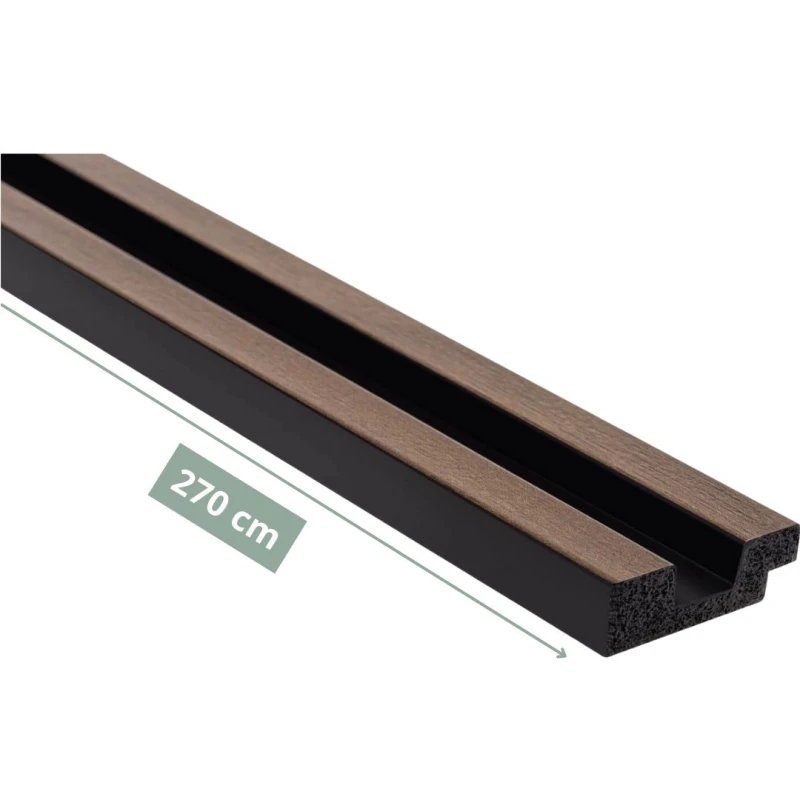 Lewe zakończenie lameli Dąb Ciemny Stretto L0104L 270 x 3,6 cm Mardom