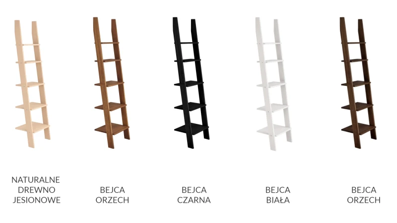 Regał drabina Ashme jesionowa 45x35x180cm.jpg