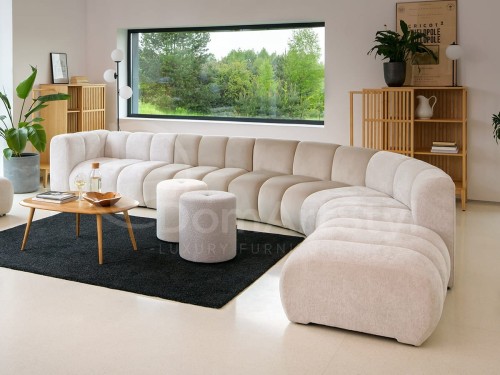 Duża sofa modułowa półokrągła Grand 593 cm