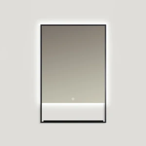 Lustro Puro Czarne Ars Longa 60x90 cm z podświetleniem LED