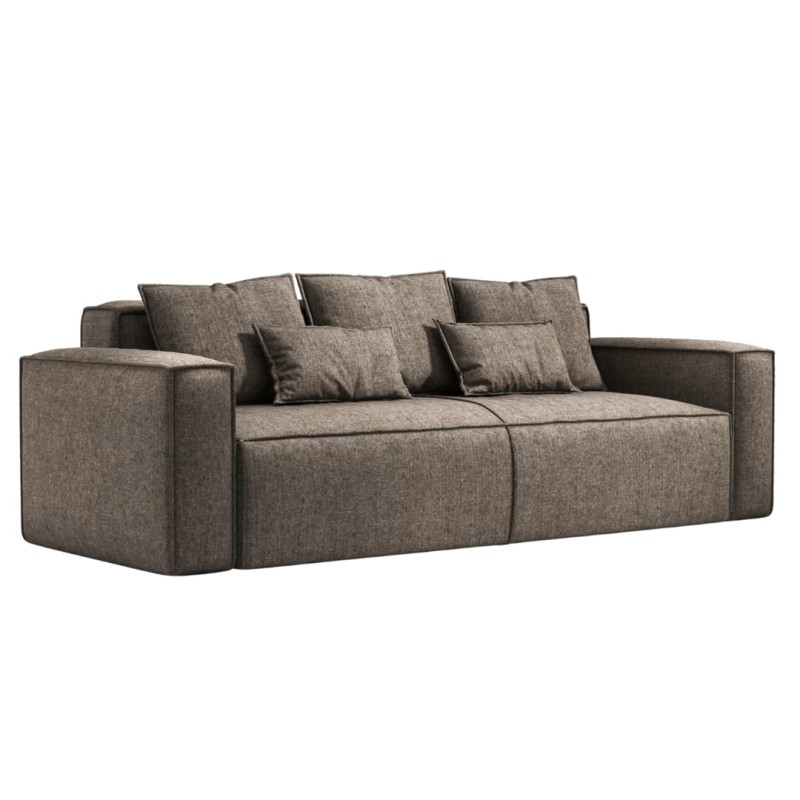 brązowa Sofa rozkładana Neo 3-osobowa 245 cm MP Nidzica