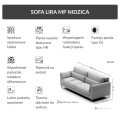 Sofa z funkcją spania Lira 230 cm MP Nidzica 9