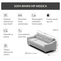 Sofa Rimini z funkcją spania 218 cm MP Nidzica 14