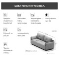 Sofa Nino z funkcją spania 228 cm MP Nidzica 7