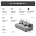 Sofa rozkładana Igo 3-osobowa 205 cm MP Nidzica 8