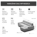 Narożnik Dali z funkcją spania  262 cm MP Nidzica 5