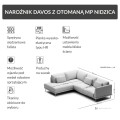 Narożnik Davos z otomaną MP Nidzica 275 cm 3
