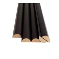 Lamele półokrągłe czarne 2,9x1,2x275 cm LEO 1