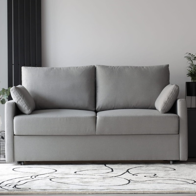 Rozkłądana mała sofa szara Roco mp nidzica
