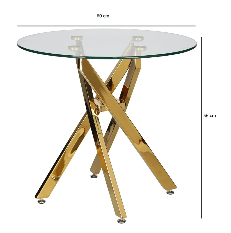 Stolik kawowy Amber 60cm transparentny/  7