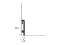 Listwa przypodłogowa kaszmir 8 cm PF080K DuroFit 5