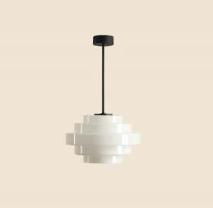 Lampa wisząca ze szklanym kloszem Plafon Filo Milky S (fi 14)