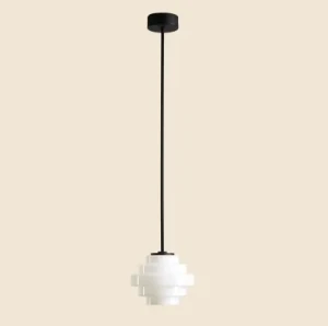 Lampa wisząca ze szklanym kloszem Plafon Filo Milky M (fi 14)