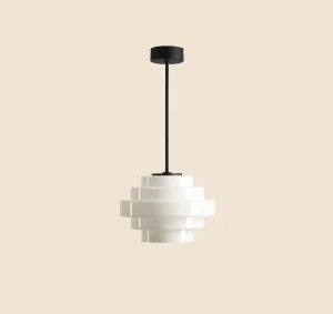  Lampa Wisząca ze szklanym kloszem Plafon Filo Milky S (fi 22)