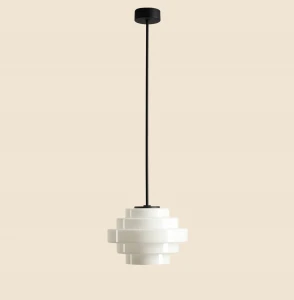  Lampa Wisząca ze szklanym kloszem Plafon Filo Milky M (fi 22)