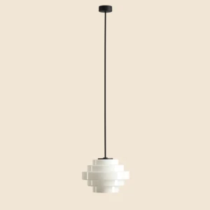  Lampa Wisząca ze szklanym kloszem Plafon Filo Milky L (fi 22)