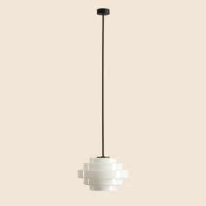 Lampa Wisząca ze szklanym kloszem Plafon Filo Milky L (fi 28)