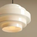 Lampa Wisząca ze szklanym kloszem Plafon Filo Milky L (fi 28) 4