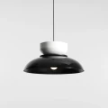 Lampa wisząca Aldo Dark Black Gloss + White Gloss (47+ 23+ wood) 3