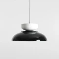 Lampa wisząca Aldo Dark Black Gloss + White Gloss (47+ 23+ wood) 4