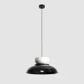 Lampa wisząca Aldo Dark Black Gloss + White Gloss (47+ 23+ wood) 1