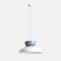 Lampa wisząca Aldo Light White Gloss + Dusty Blue (47+ 23+ wood) 1