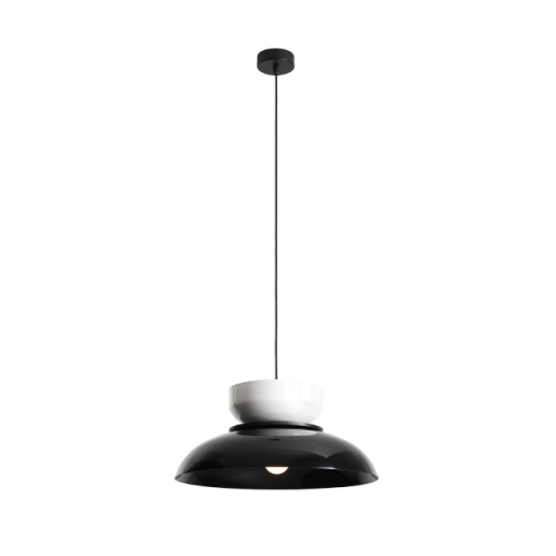 Lampa wisząca Aldo Dark White Gloss + Black Gloss (47+ 23+ wood)