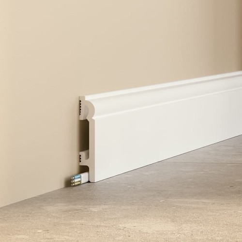 Listwa przypodłogowa biała 8 cm PF082 DuroFit