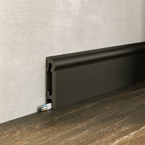 Listwa przypodłogowa czarna 8 cm PF082B DuroFit