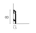 Listwa przypodłogowa Cappuccino 8 cm PF082C DuroFit 3