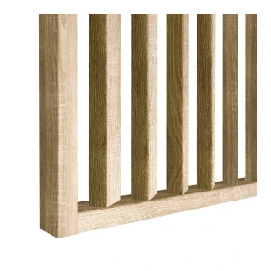 Ścianka z lameli ułożonych skośnie - Dąb Sonoma 3x6cm - gotowy zestaw 41-281cm LEO