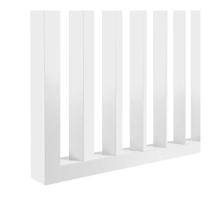 Ścianka z lameli ułożonych skośnie - Biała 3x6cm - gotowy zestaw 41-281cm LEO