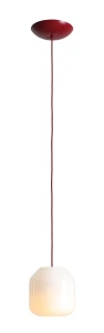 Lampa wisząca Flask Cherry S z bordowym kablem