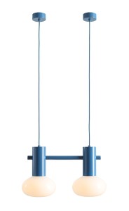 Lampa wisząca Flo 2 Sky S Niebieska
