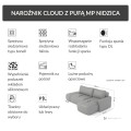 Narożnik Cloud z funkcją spania z pufą 260 cm MP Nidzica 9