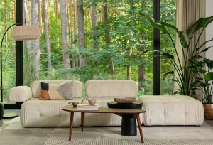 Sofa modułowa z pufą Teddy 285 cm