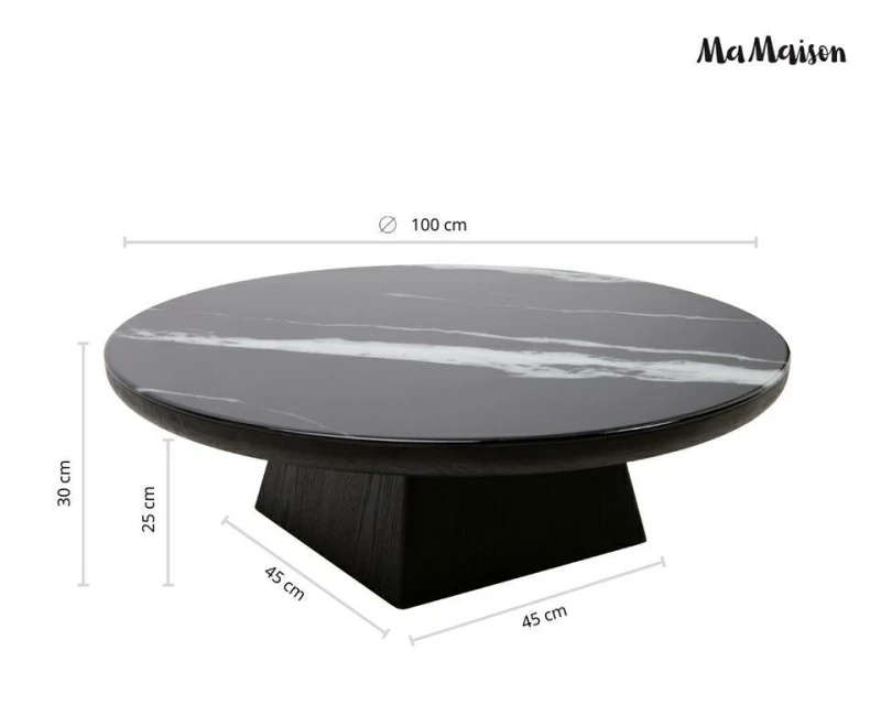 MaMaison stolik kawowy DOVER 100 czarny 5