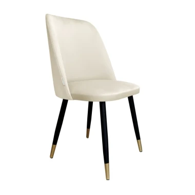 Krzesło tapicerowane Goya noga czarno-złota metalowa