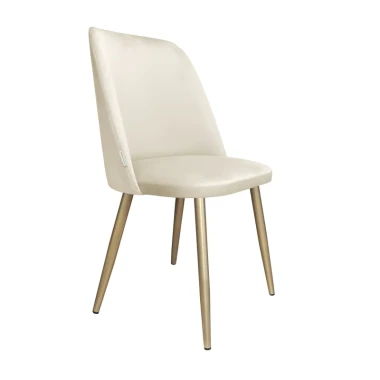 Krzesło tapicerowane Goya noga złota metalowa