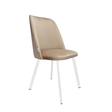 Krzesło tapicerowane Goya noga biała metalowa profil