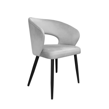 Krzesło tapicerowane Aura noga czarna metalowa