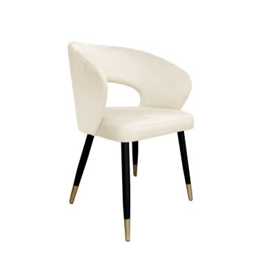 Krzesło tapicerowane Aura noga czarno-złota metalowa